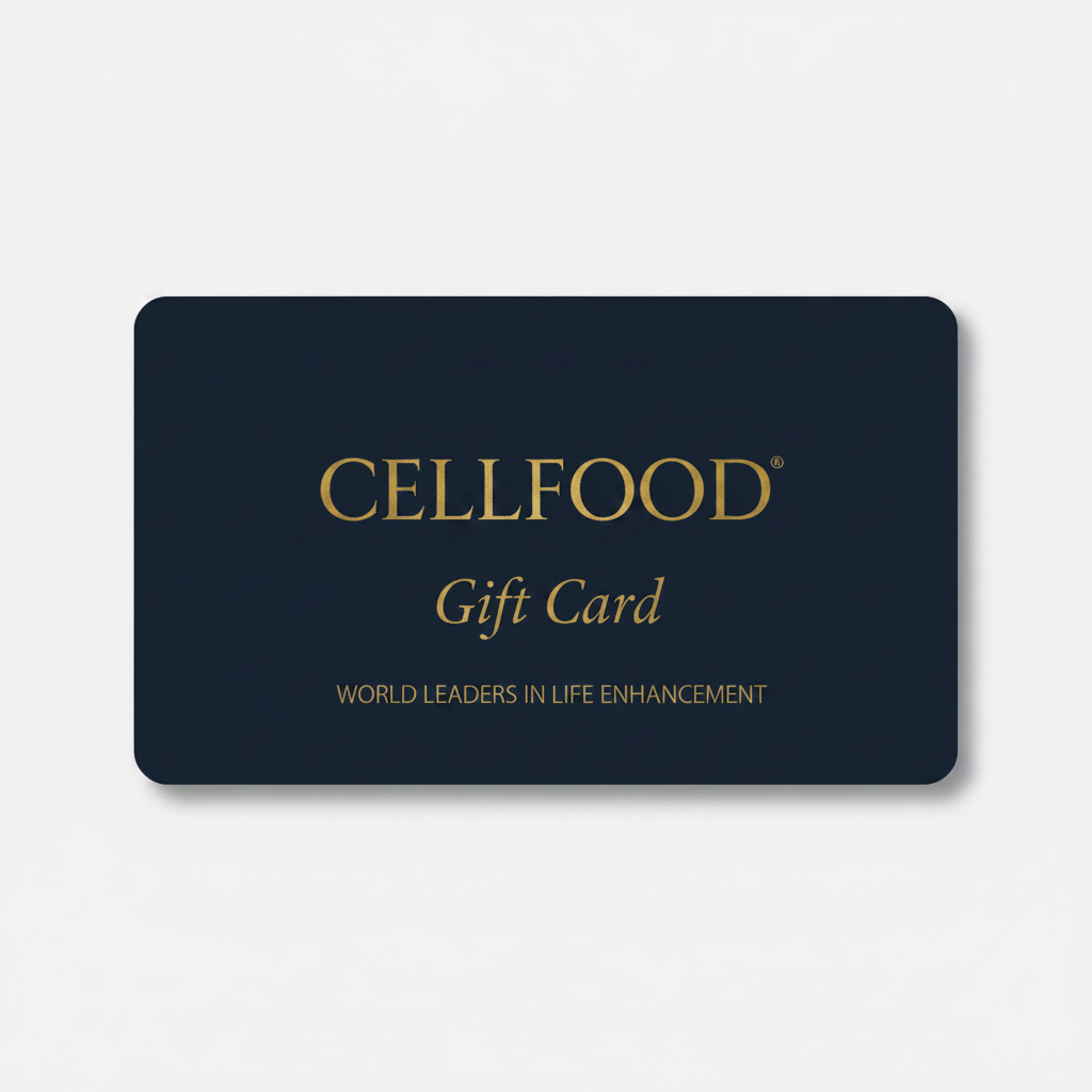 Cellfood Digital Gift Card — premium gift card on grey background